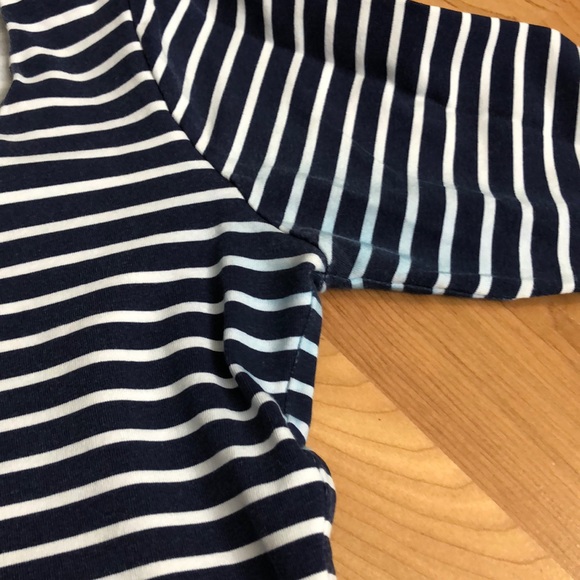 Stripped, blue and white, 3/4 length sleeve top - Picture 4 of 4
